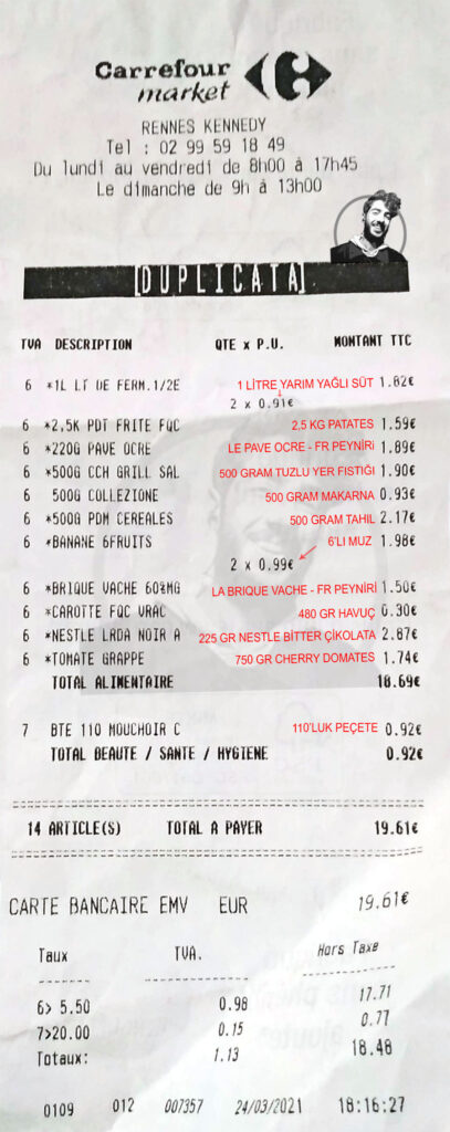 Fransa Rennes Market Fiyatları 1