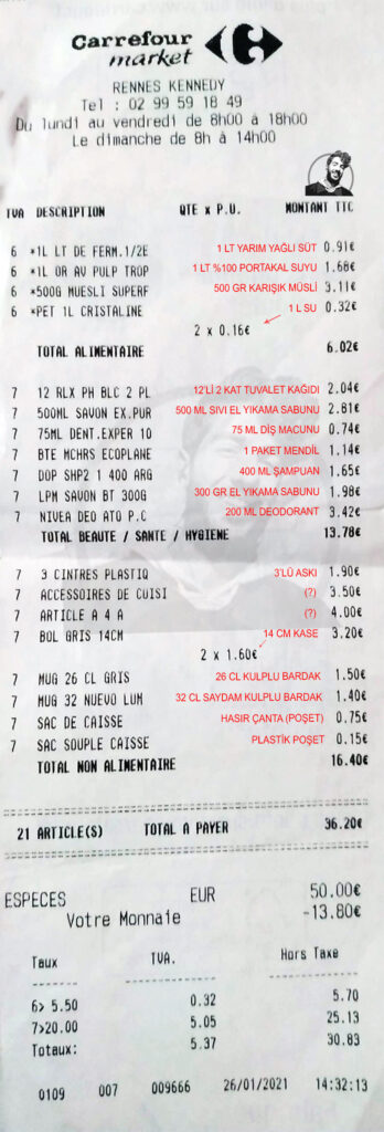 Fransa Rennes Market Fiyatları 5